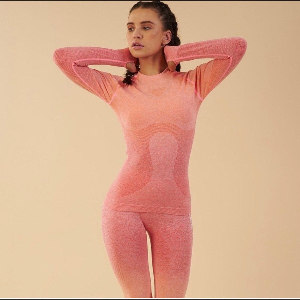 Original Gymshark Peach Ombré Long Sleeve